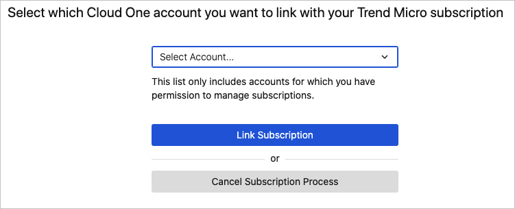 Confirmation dialog box with account selection drop-down list